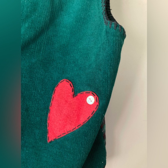 Vintage Susan Bristol Green & Red Patchwork Vest S - Picture 6 of 7